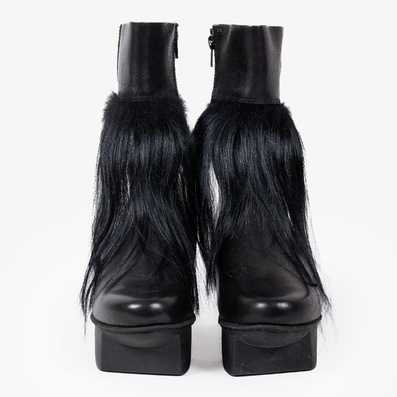 Trippen Happy Freak Black Leather Block Boots - Picture 3 of 11